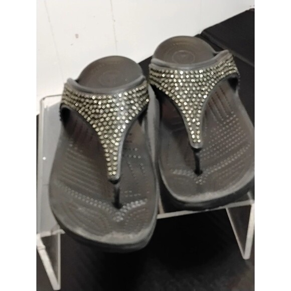 Crocs Kadee II Women's Flip-Flops - Black, US 10 - Picture 1 of 4